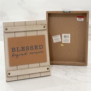 Rustic White and Brown Wall Plaque